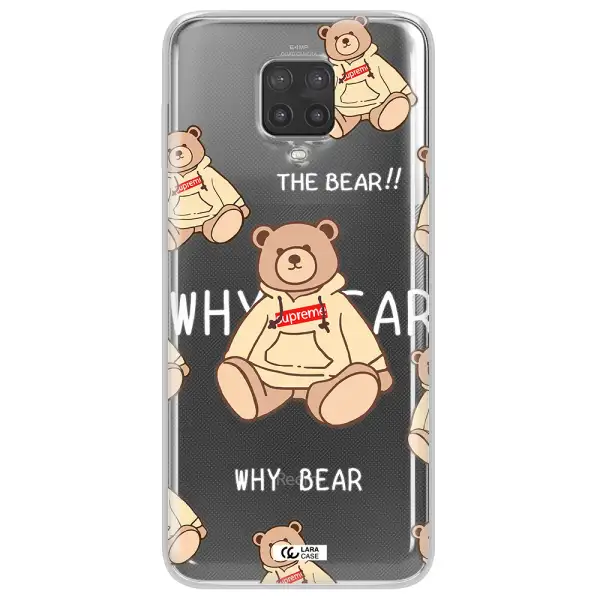 A Pattern Of A Teddy Bear Xiaomi Note 9 Pro Clear Tpu Case
