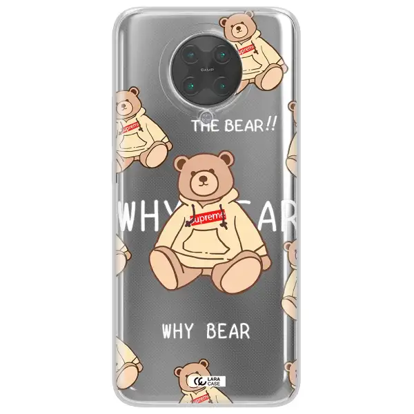 A Pattern Of A Teddy Bear Xiaomi Poco F2 Pro Clear Tpu Case