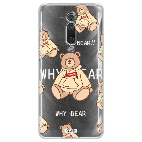 A Pattern Of A Teddy Bear Xiaomi Redmi K20 Clear Tpu Case