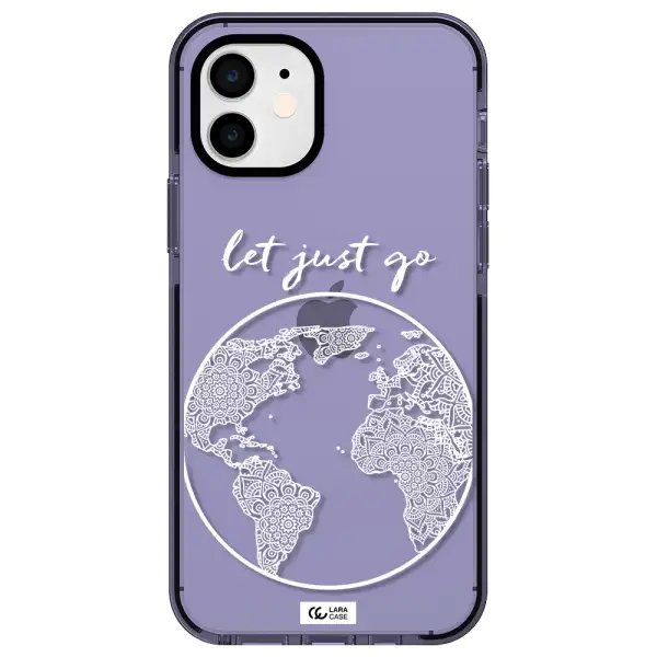 a white background with a circle Apple iPhone 11 impact Lilac Case