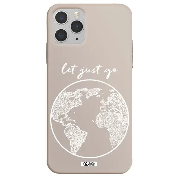 a white background with a circle Apple iPhone 11 pro Silicone Stone Case
