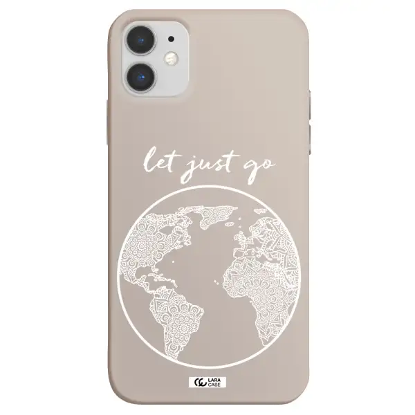 a white background with a circle Apple iPhone 11 Silicone Stone Case