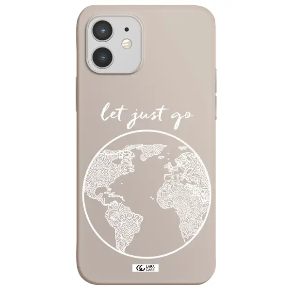 a white background with a circle Apple iPhone 12 mini Silicone Stone Case