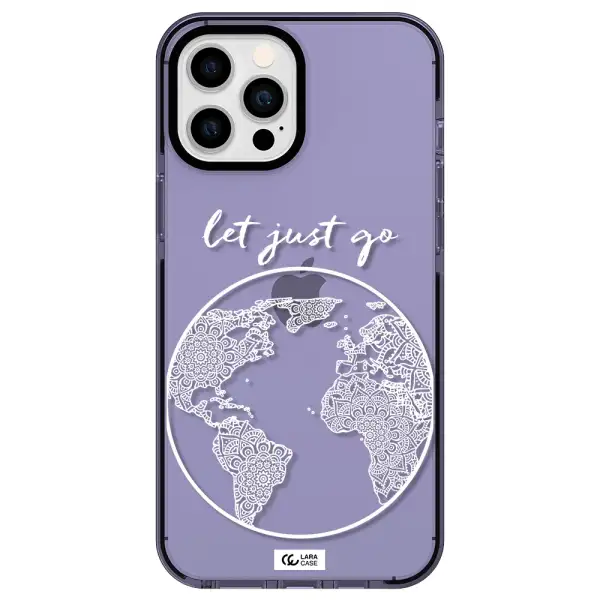 a white background with a circle Apple iPhone 12 pro max impact Lilac Case