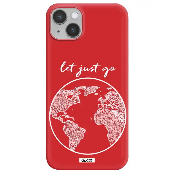 a white background with a circle Apple iPhone 14 plus Silicone Imperial Red Case