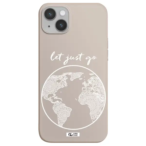 a white background with a circle Apple iPhone 14 Silicone Stone Case