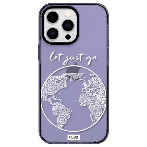a white background with a circle Apple iPhone 15 Pro impact Lilac Case