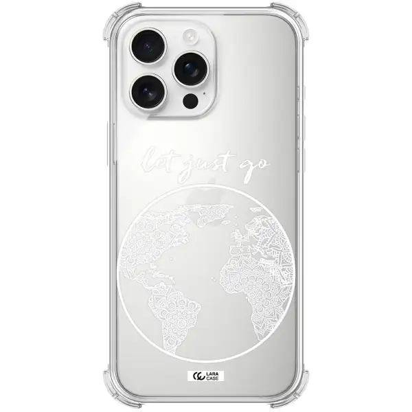 A White Background With A Circle Apple Iphone 16 Pro Max Clear Pc Case