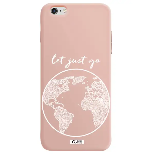 a white background with a circle Apple iPhone 6 plus Silicone pastel pink Case