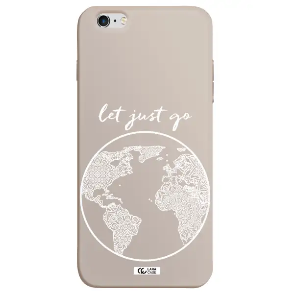 a white background with a circle Apple iPhone 6S Silicone Stone Case