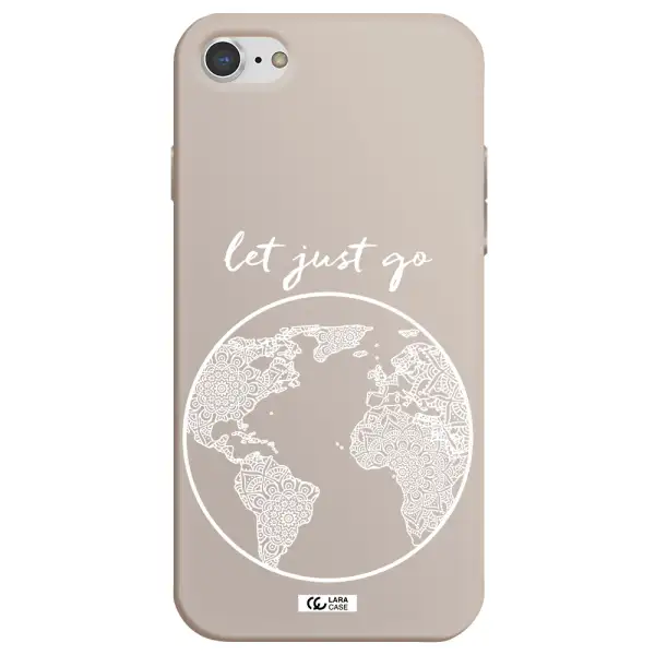 a white background with a circle Apple iPhone 7 Silicone Stone Case