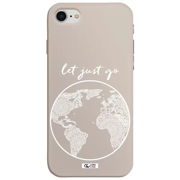 a white background with a circle Apple iPhone se 2020 Silicone Stone Case