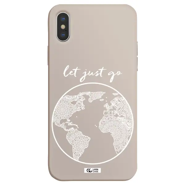 a white background with a circle Apple iPhone X Silicone Stone Case