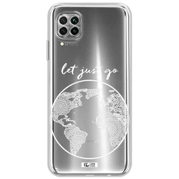 A White Background With A Circle Huawei Nova 7I Clear Tpu Case