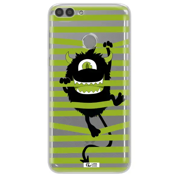 a white background with a circle Huawei P Smart Clear TPU Case