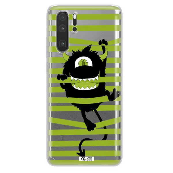 a white background with a circle Huawei P30 Pro Clear TPU Case