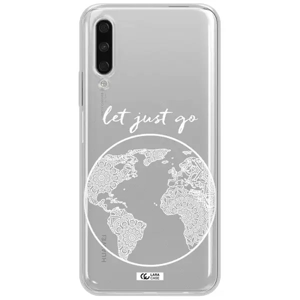 A White Background With A Circle Huawei Y9S Clear Tpu Case
