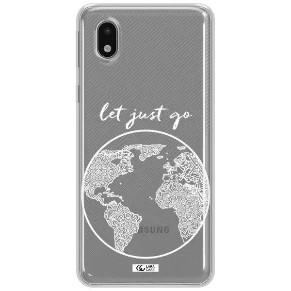 A White Background With A Circle Samsung A01 Core Clear Tpu Case