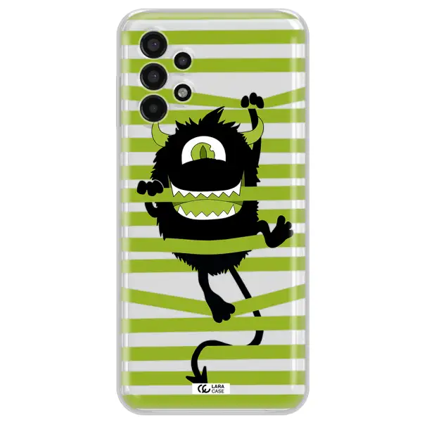 a white background with a circle Samsung A13 4g Clear TPU Case