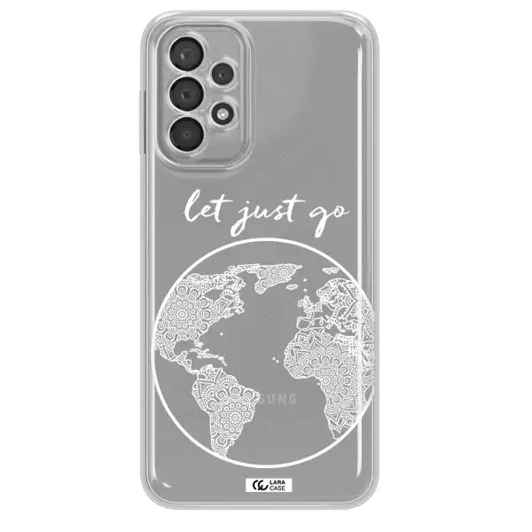 A White Background With A Circle Samsung A23 5G Clear Tpu Case