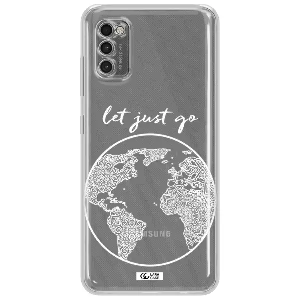 A White Background With A Circle Samsung A41 Clear Tpu Case