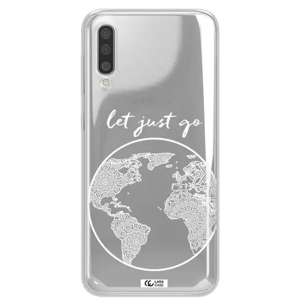 A White Background With A Circle Samsung A50S Clear Tpu Case