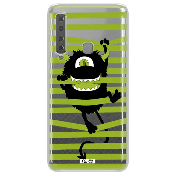 a white background with a circle Samsung A9 2018 Clear TPU Case