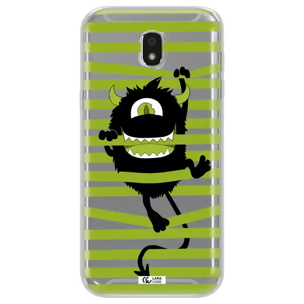 a white background with a circle Samsung J5 2017 Clear TPU Case