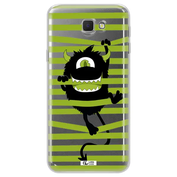 a white background with a circle Samsung J5 Prime Clear TPU Case