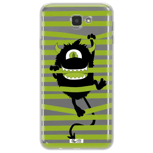 a white background with a circle Samsung J7 Prim Clear TPU Case