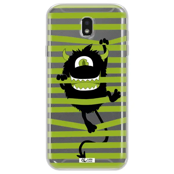 a white background with a circle Samsung J7 Pro Clear TPU Case