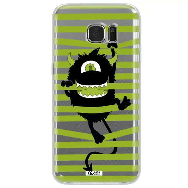 a white background with a circle Samsung S7 Edge Clear TPU Case