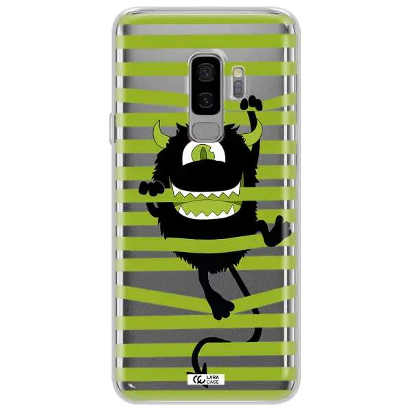 a white background with a circle Samsung S9 Plus Clear TPU Case