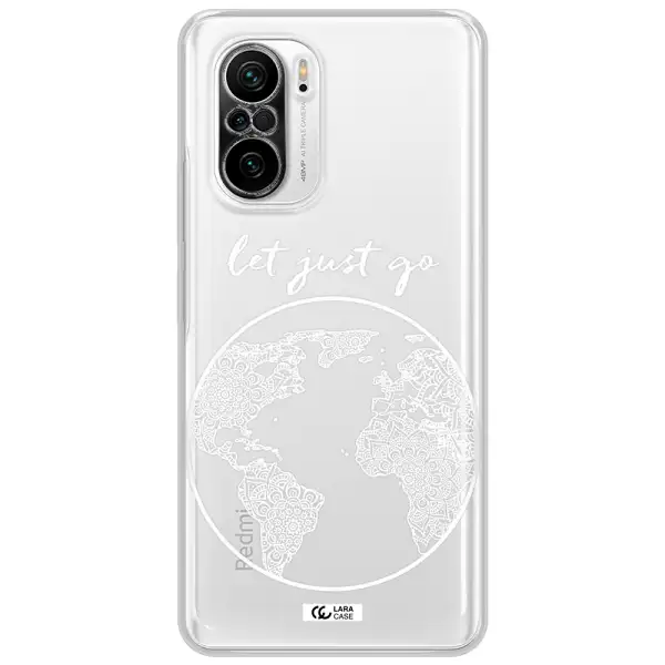A White Background With A Circle Xiaomi Poco F3 Clear Tpu Case