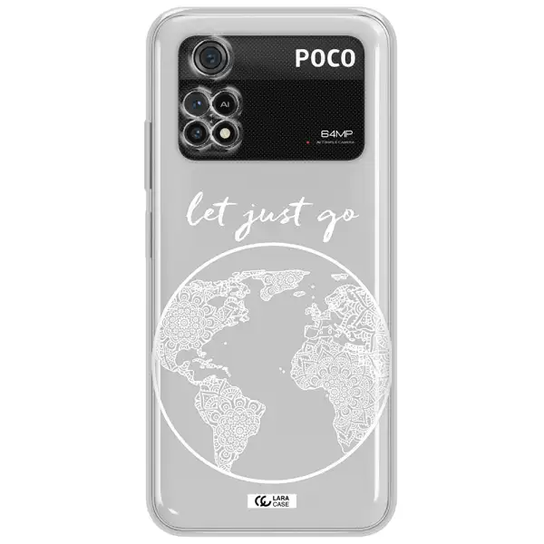 A White Background With A Circle Xiaomi Poco M4 Pro 4G Clear Tpu Case