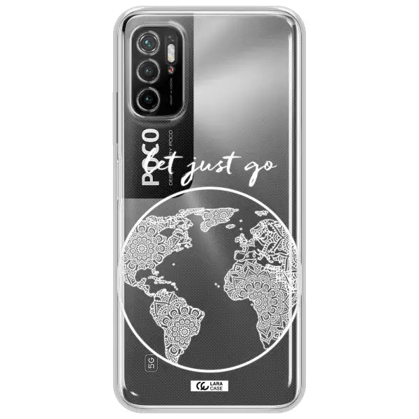 A White Background With A Circle Xiaomi Poco M4 Pro 5G Clear Tpu Case