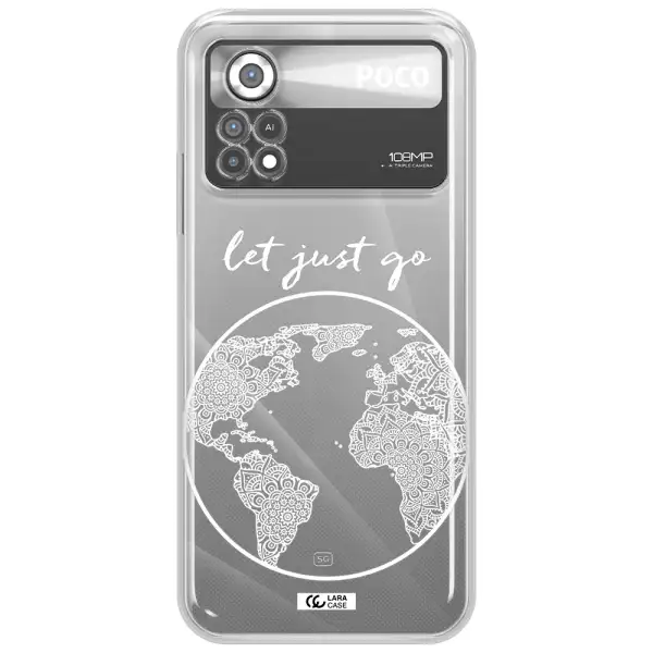 a white background with a circle Xiaomi Poco X4 Pro Clear TPU Case