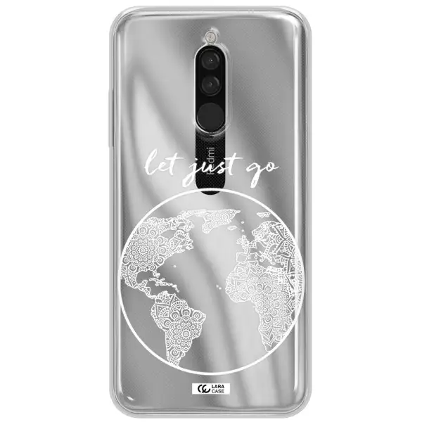 A White Background With A Circle Xiaomi Redmi 8 Clear Tpu Case