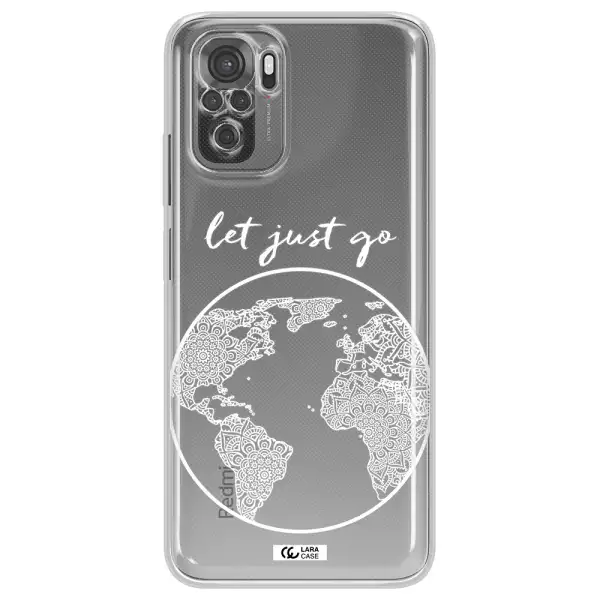 A White Background With A Circle Xiaomi Redmi Note 10S Clear Tpu Case