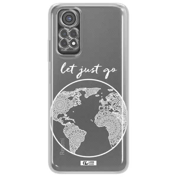 A White Background With A Circle Xiaomi Redmi Note 11S Clear Tpu Case