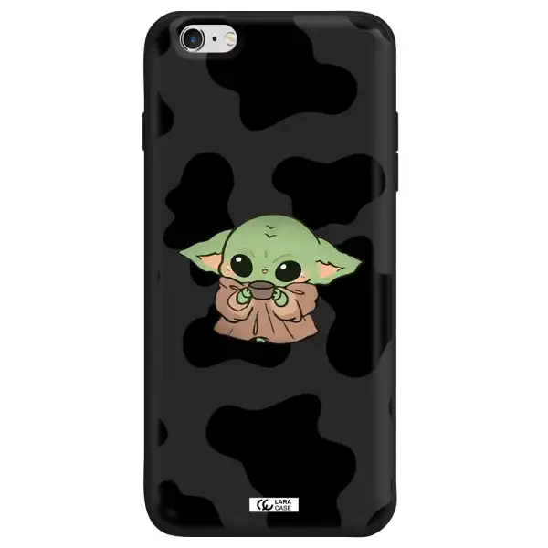 a pattern of different colored shoes Apple iPhone 6 s plus Silicone black Case