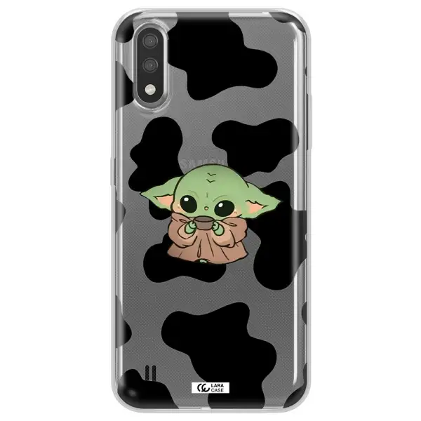 a pattern of different colored shoes Samsung A01 Clear TPU Case