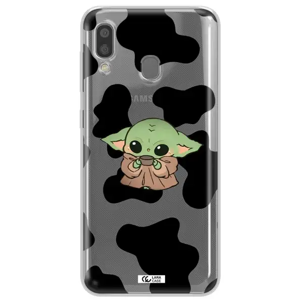 a pattern of different colored shoes Samsung A20 Clear TPU Case