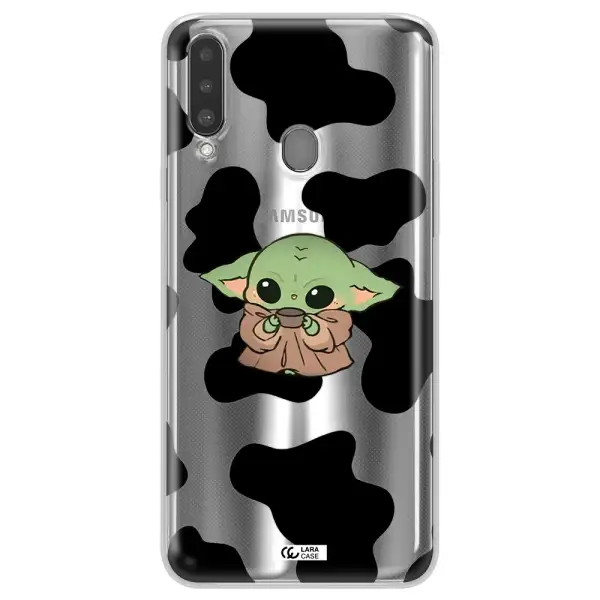 a pattern of different colored shoes Samsung A20S Clear TPU Case