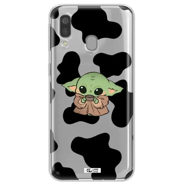 a pattern of different colored shoes Samsung A40 Clear TPU Case