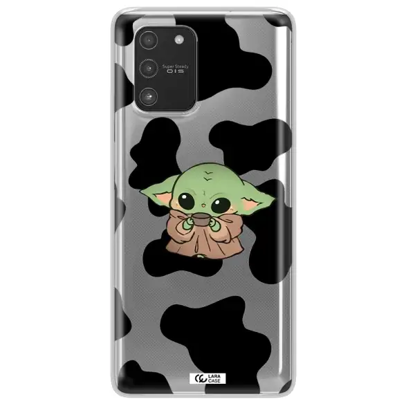 a pattern of different colored shoes Samsung A91 Clear TPU Case