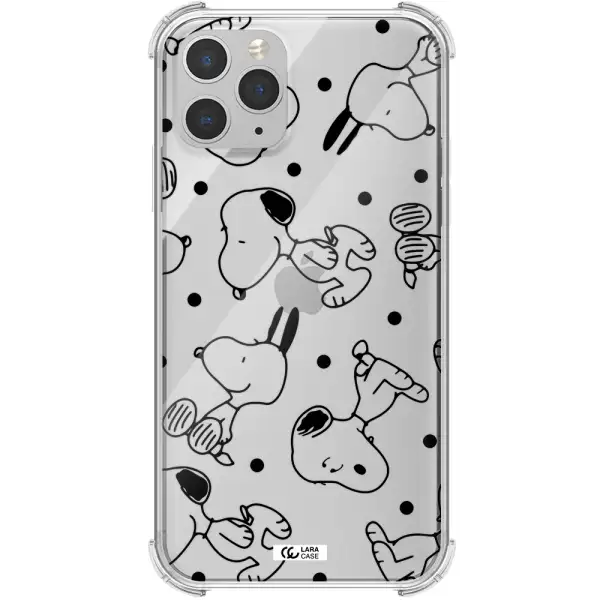 a pattern of cartoon characters Apple iPhone 11 pro max Clear PC Case