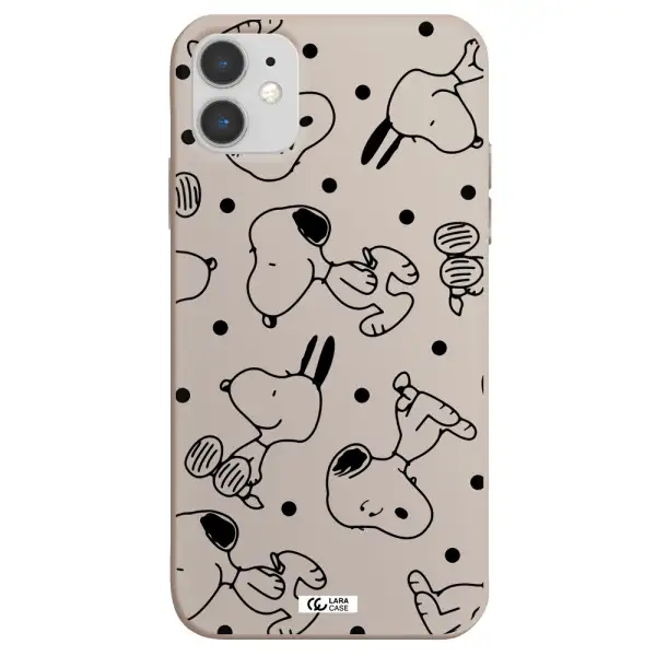 a pattern of cartoon characters Apple iPhone 11 Silicone Stone Case