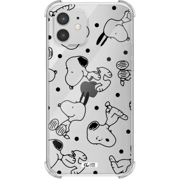a pattern of cartoon characters Apple iPhone 12 mini Clear PC Case