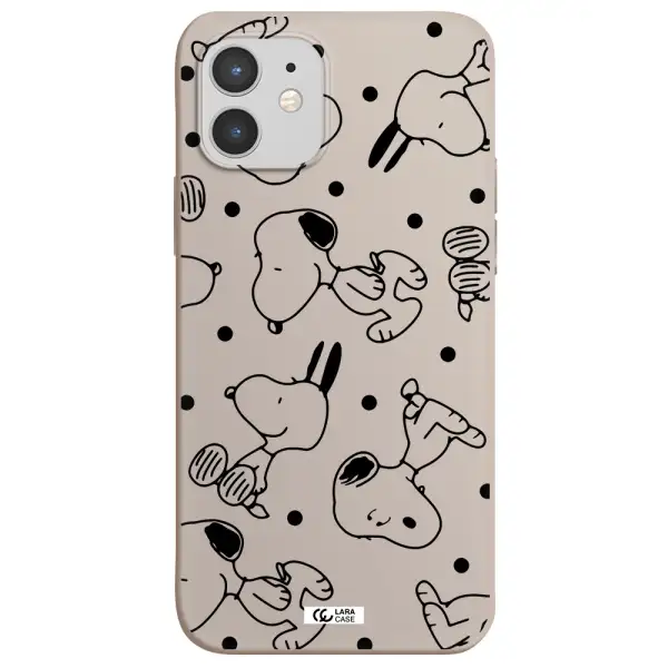 a pattern of cartoon characters Apple iPhone 12 mini Silicone Stone Case